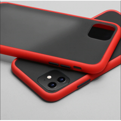 Husa iPhone 11 Pro Max, Plastic Dur cu protectie camera, Rosu